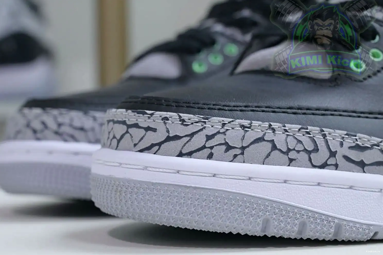 Kimikick Jordan Air 3 Green Glow 0514